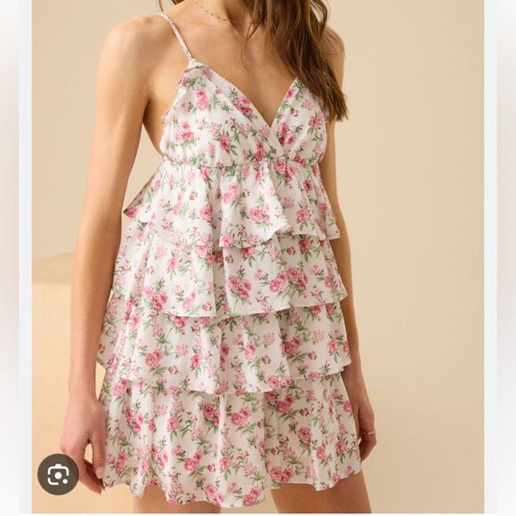 Altar'd State Aubrielle Floral Tiered Dress - Picture 1 of 4